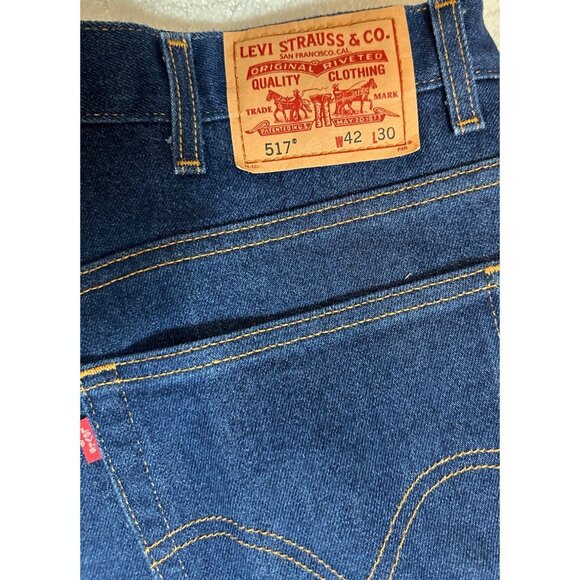 517 Levi Strauss & Co Boot Cut Mens 42x30 Zipper Fly - Picture 14 of 16